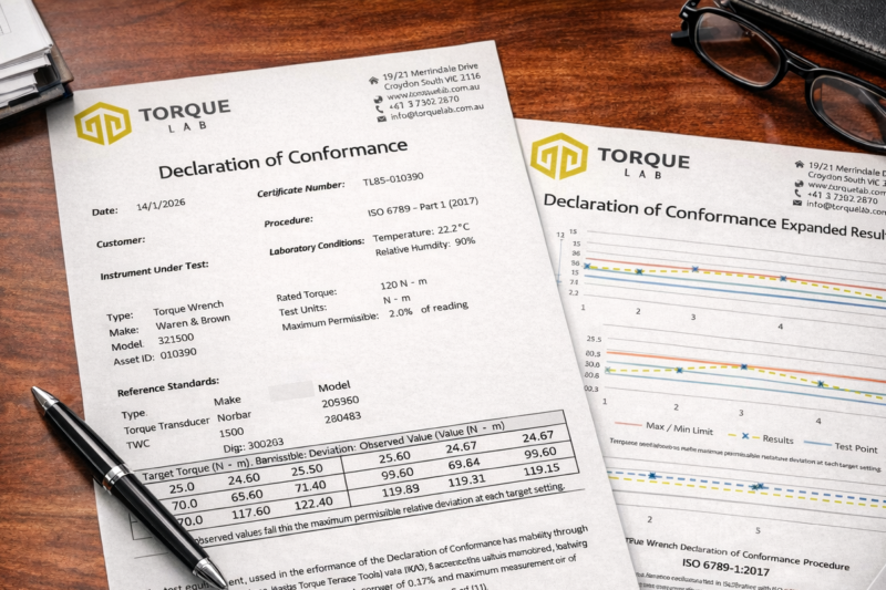 Declaration of Conformance Certificate