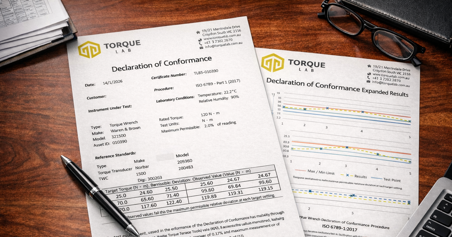 Declaration of Conformance Certificate