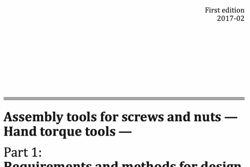 ISO-6789 Part 1 Torque Wrench Calibration