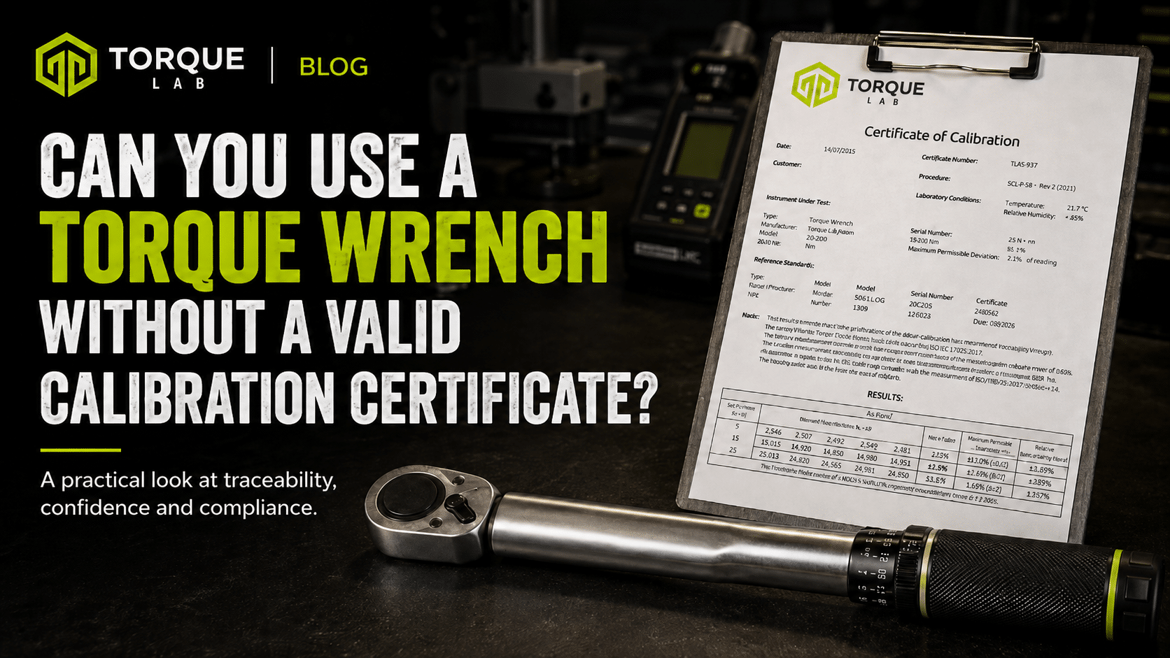 Can You Use a Torque Wrench Without a Valid Calibration Certificate?