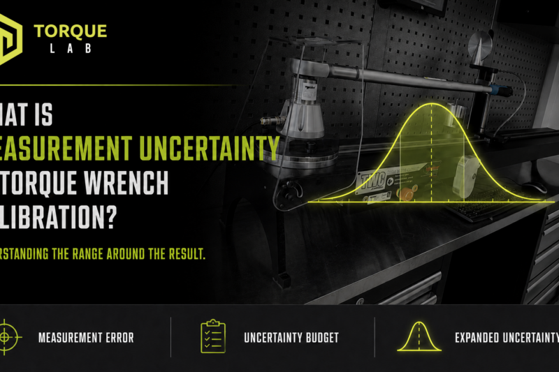 Torque calibration system illustrating measurement uncertainty in torque wrench calibration