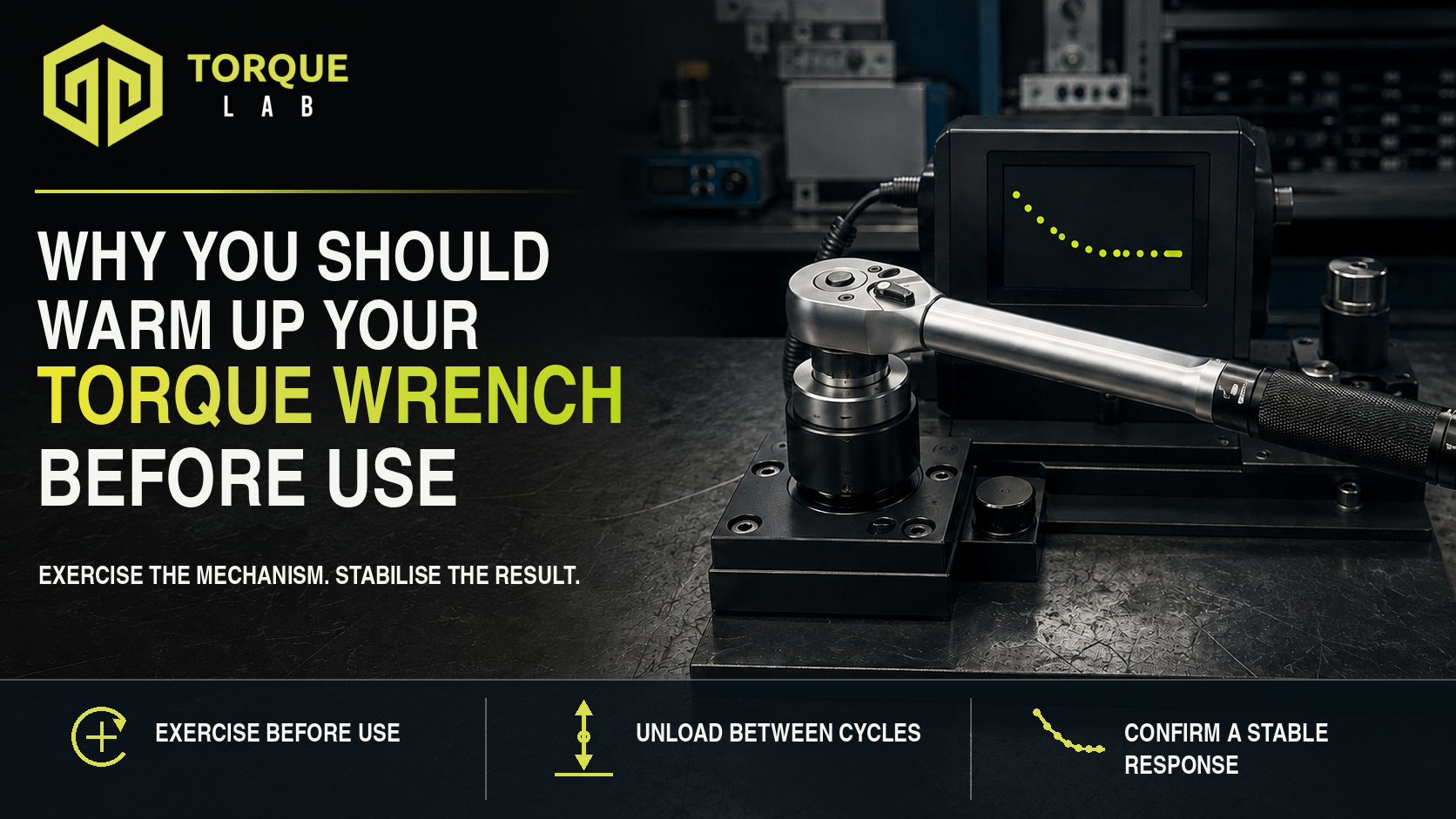 Warm up your torque wrench with controlled exercise cycles before critical use