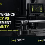 Torque wrench accuracy vs uncertainty shown using a wrench mounted in a professional calibration system